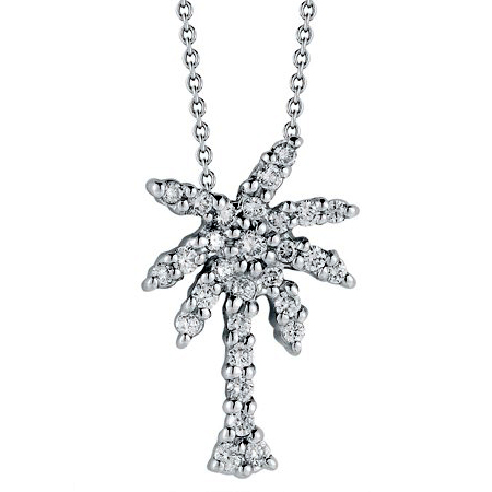 Roberto Coin TINY TREASURES DIAMOND PALM TREE NECKLACE Pendant