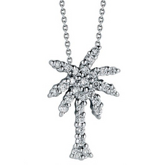 Roberto Coin TINY TREASURES DIAMOND PALM TREE NECKLACE Pendant