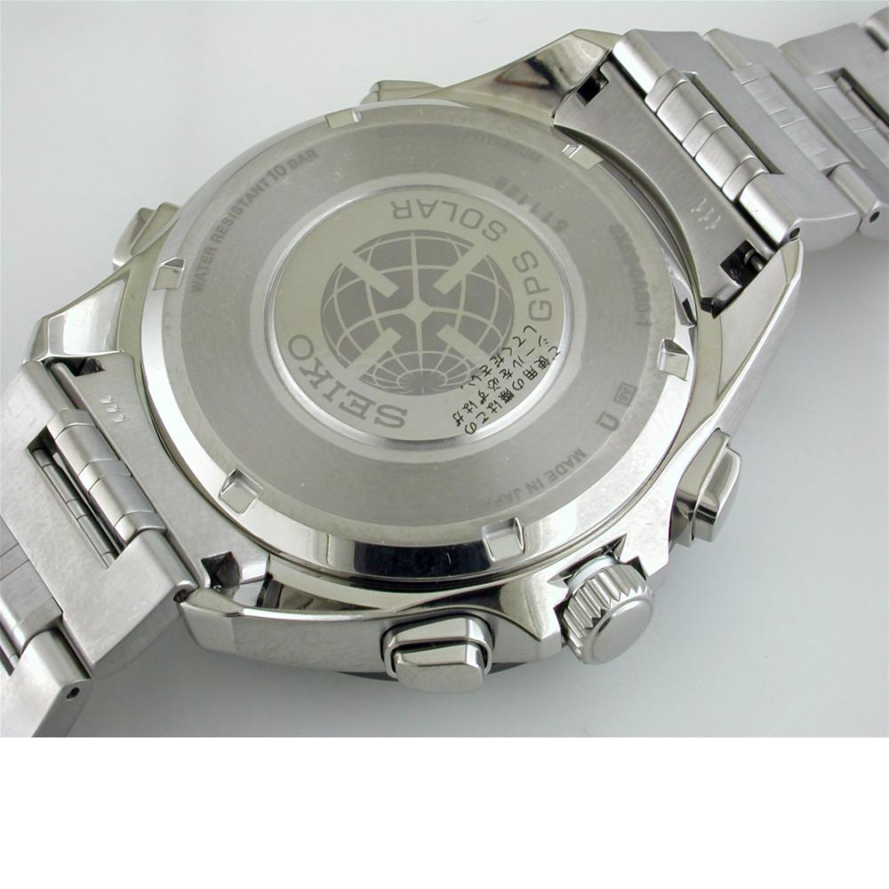 Seiko Astron GPS Solar 44.6mm Watch Titanium with Ceramic Bezel Black Dial Series 8X SSE003