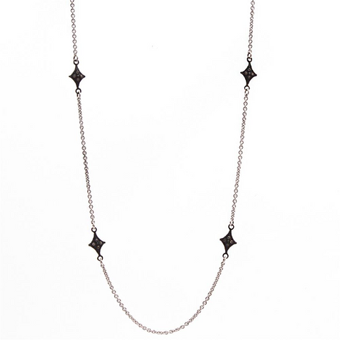 Armenta Heraldry Cravelli Sterling Silver champagne Diamond 18" Cable Chain