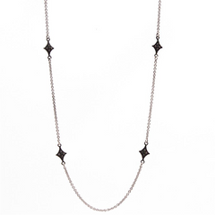 Armenta Heraldry Cravelli Sterling Silver champagne Diamond 18" Cable Chain
