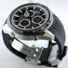 Seiko Astron Solar GPS Ceramic Black Stainless White 44.6mm Chronograph Watch SSE015
