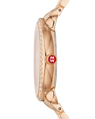 Michele Serein 16 Diamond Rose Gold Beige Diamond Dial Watch Head & Bracelet