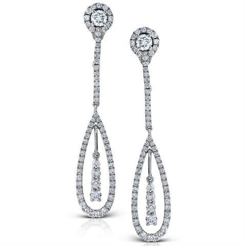 Simon G. Duchess Collection Teardrop Shape Diamond Drop Dangle Earrings ME2053