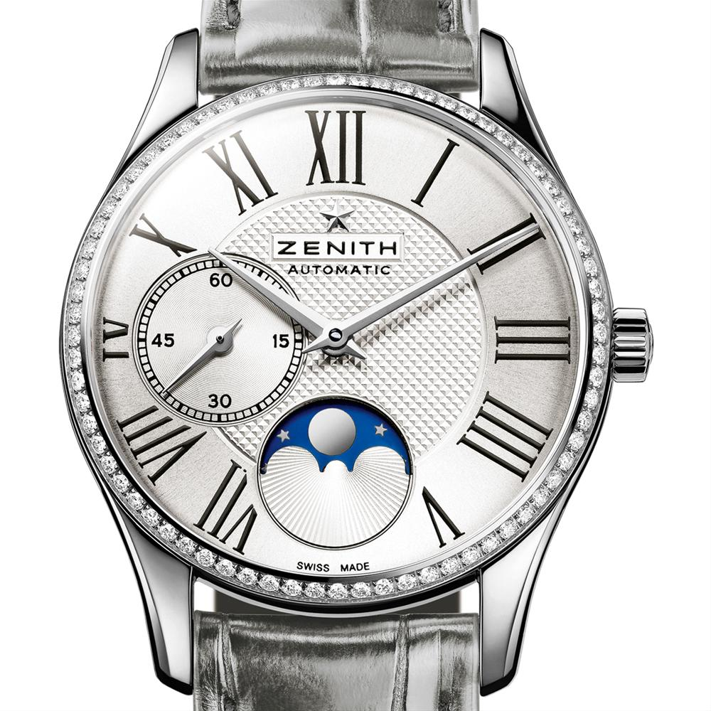 Zenith Heritage Class Elite ladies Moonphase Diamond Bezel Ultra Thin Watch 16.2310.692/02.C706