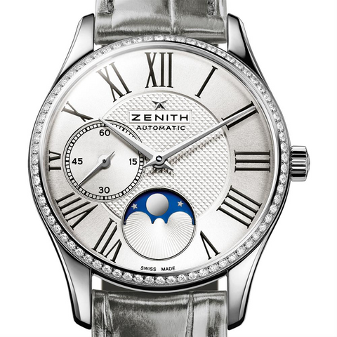 Zenith Heritage Class Elite ladies Moonphase Diamond Bezel Ultra Thin Watch 16.2310.692/02.C706
