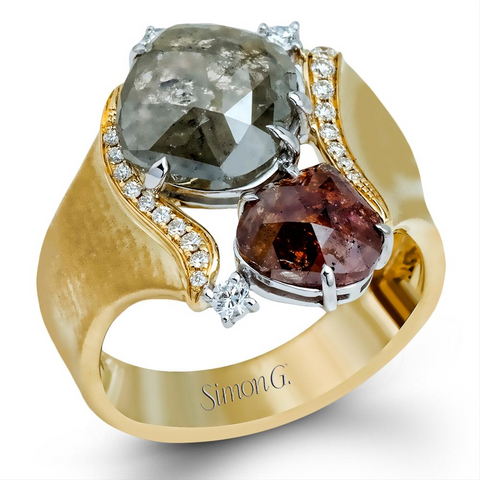 Simon G. Grey & Reddish-Brown Rose Cut Diamond Right Hand Ring MR1827