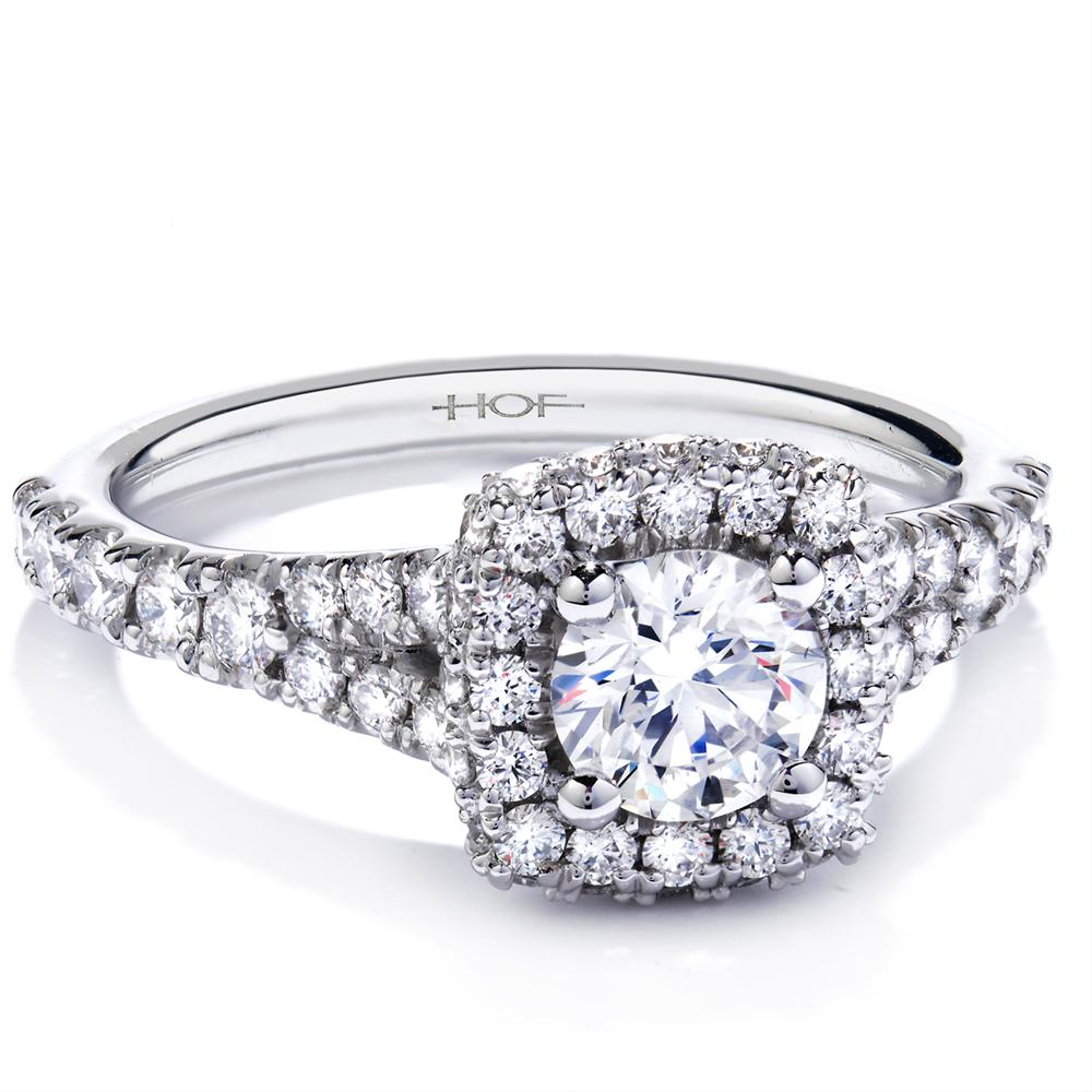 Hearts on Fire Acclaim Round Diamond Halo Engagement Ring