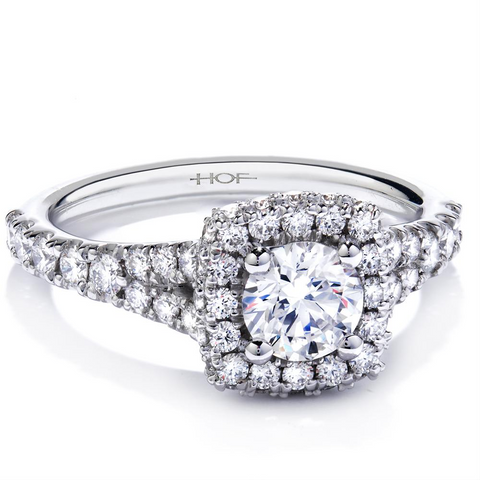Hearts on Fire Acclaim Round Diamond Halo Engagement Ring