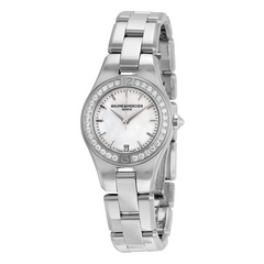 Baume & Mercier Linea Diamond Bezel Mother of Pearl Dial 27mm Ladies Watch 10013