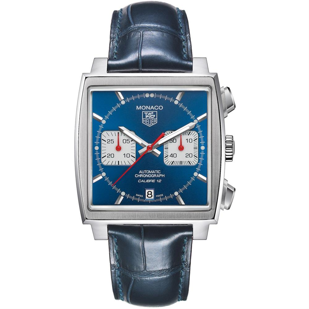 TAG Heuer Monaco Calibre 12 Chronograph Blue Watch 39mm CAW2111.FC6183