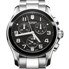 Victorinox Swiss Army Chrono Classic Ceramic Black Dial Steel Watch 241544