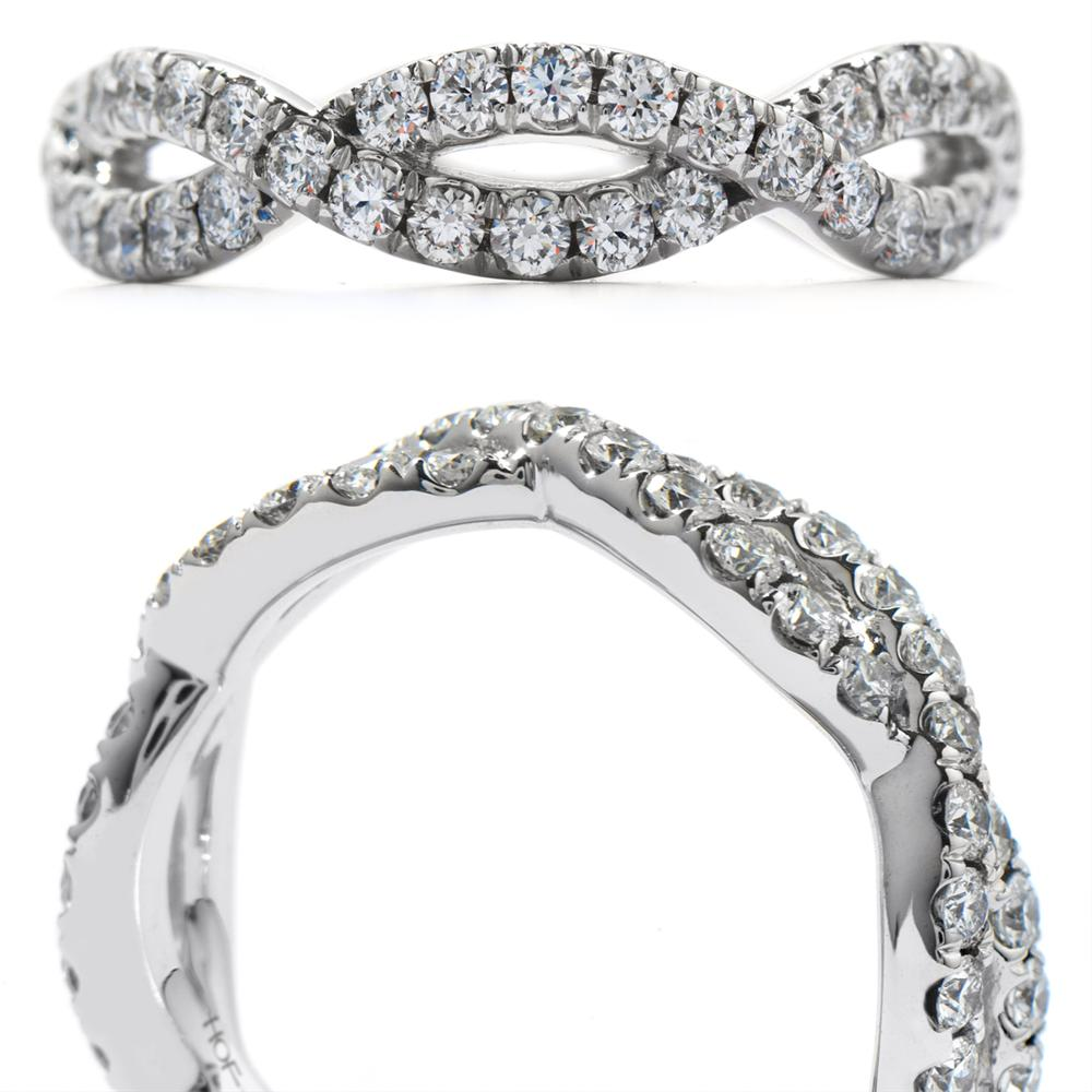Hearts on Fire Diamond Envelop Split Shank Eternity Band Ring