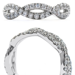 Hearts on Fire Diamond Envelop Split Shank Eternity Band Ring