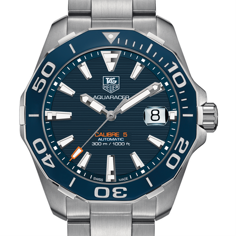 Tag Heuer AQUARACER 300M Calibre 5 Automatic Blue Watch 41mm Ceramic Bezel WAY211C.BA0928
