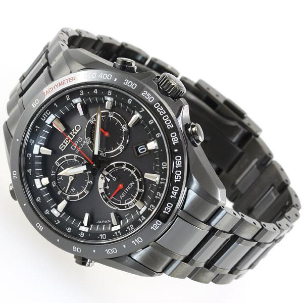 Seiko Astron GPS Solar Black Steel with Red Accents 44.6mm Watch SSE031