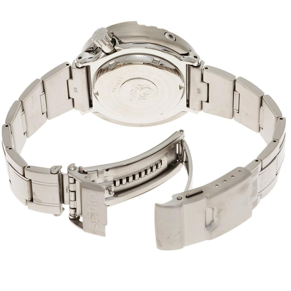 Seiko Prospex Marine Master Quartz Professional Black Stainless Steel Watch SBBN031