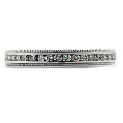Hearts on Fire Eterne Milgrain Channel Diamond Wedding Band Ring