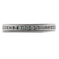 Hearts on Fire Eterne Milgrain Channel Diamond Wedding Band Ring