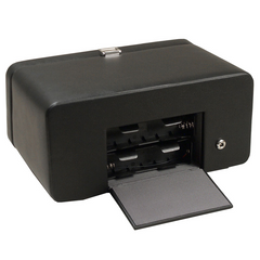 Wolf Designs Windsor Double Module 2.5 Black Leather Watch Winder with cover
