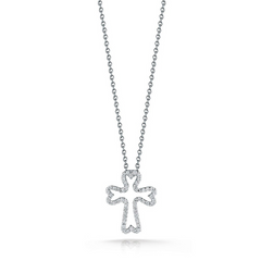 Roberto Coin TINY TREASURES DIAMOND SMALL CROSS NECKLACE Pendant