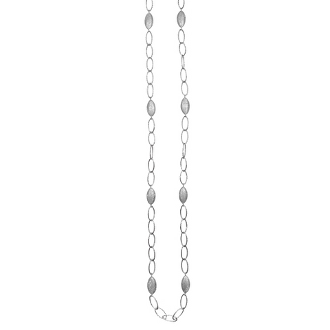 Charles Garnier Esmeralda Marquise Sterling Silver Rhodium Constellation Necklace 36"