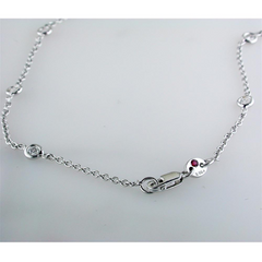 Roberto Coin DIAMONDS BY THE INCH 15 STATION DIAMOND NECKLACE White Gold