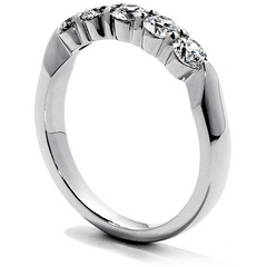 Hearts on Fire Five Stone Diamond Wedding Band Ring 18K .75carats