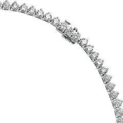 Forevermark Ideal Cut Round Diamond Eternity Tennis Necklace 18K White Gold