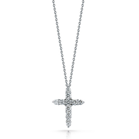 Roberto Coin TINY TREASURES DIAMOND CROSS NECKLACE Pendant