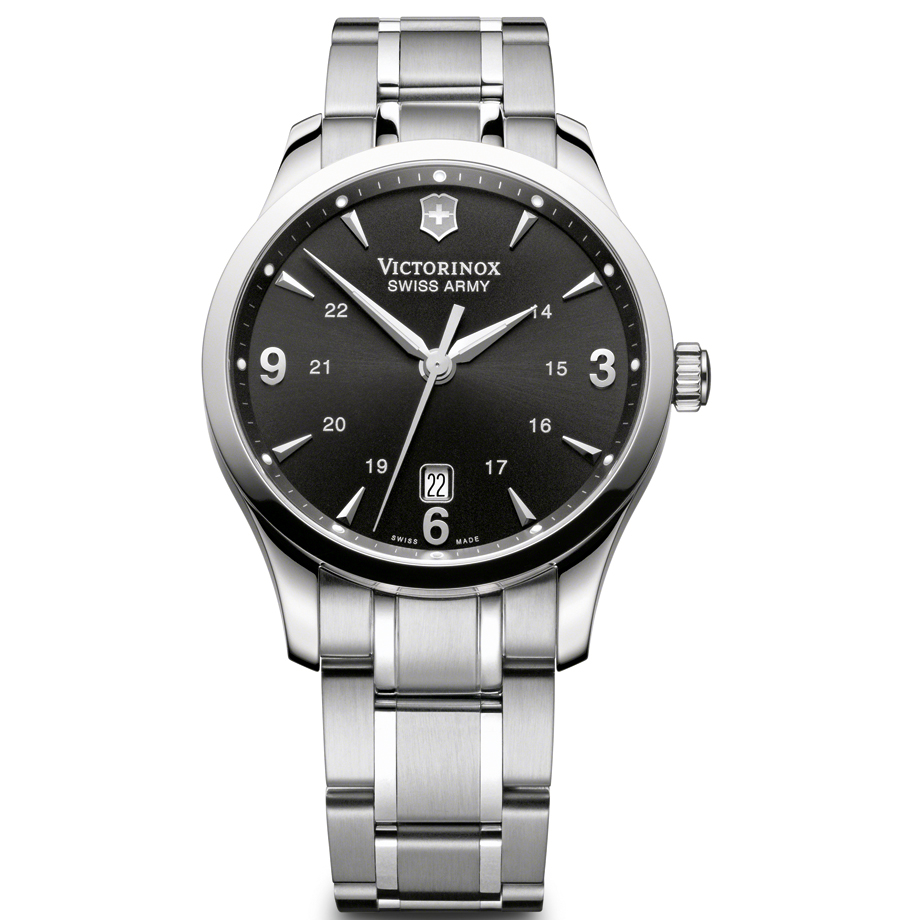 Victorinox Swiss Army Alliance Black Dial Mens Steel Watch 241473