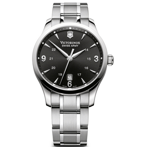 Victorinox Swiss Army Alliance Black Dial Mens Steel Watch 241473