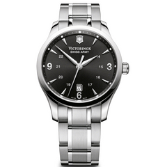 Victorinox Swiss Army Alliance Black Dial Mens Steel Watch 241473
