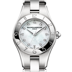 Baume & Mercier Linea Diamond Mother of Pearl Dial 27mm Ladies Watch 10011