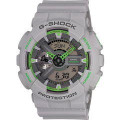 Casio G-Shock White & Neon Green Watch Classic Series GA110TS-8A3