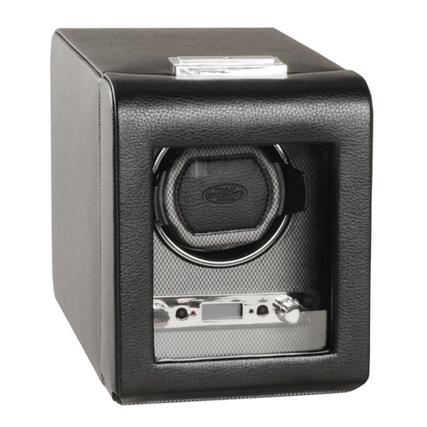 Wolf Designs Viceroy 2.7 Single Watch Winder Black Leather