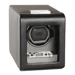 Wolf Designs Viceroy 2.7 Single Watch Winder Black Leather