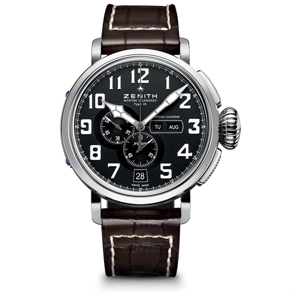 Zenith Pilot Montre D'Aeronef Type 20 Annual Calendar Chronograph Watch 48mm