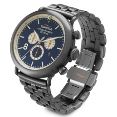 Shinola Gents 47mm Runwell Chronograph Crontrast Stainless Steel Watch 10000075