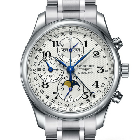 Longines Master Collection Annual Calandar 42mm Moonphase Steel Watch L2.773.4.78.6