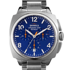 Shinola Brakeman 40mm Blue Dial Chronograph Stainless Steel Watch S0110000127