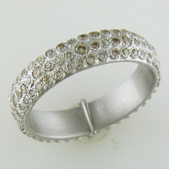 Armenta Multi Eternity Stackable Sterling Silver Diamond Ring