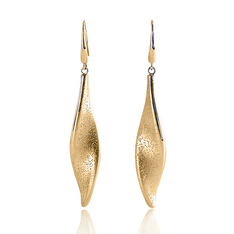 Charles Garnier Clara Twist Drop Sterling Silver Yellow Gold Plated  Earrings CXE303Y