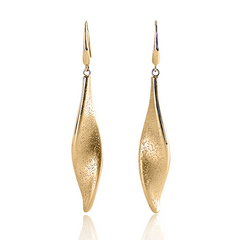 Charles Garnier Clara Twist Drop Sterling Silver Yellow Gold Plated  Earrings CXE303Y