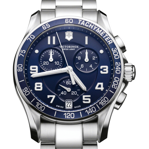 Victorinox Swiss Army Chrono Classic Blue Dial Steel Watch 241497