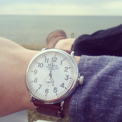 Shinola The Runwell White Dial Brown Leather 47mm Men's Watch S0100010