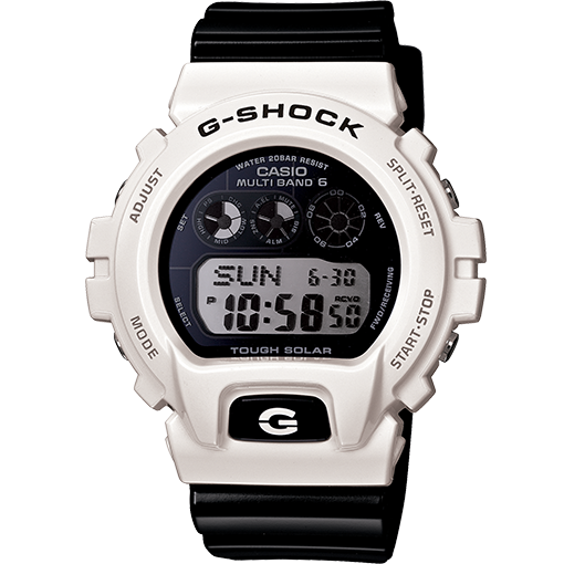 Casio G-Shock Multi Band 6 Black & White Atomic Digital Watch GW6900GW-7