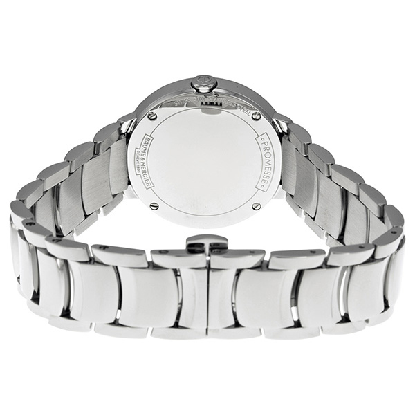 Baume & Mercier Promesse Diamond Bezel Ladies Steel Quartz Watch 30mm 10160
