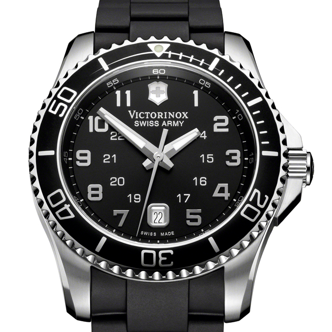 Victorinox Swiss Army Maverick GS Black Dial Rubber Watch Men's 241435