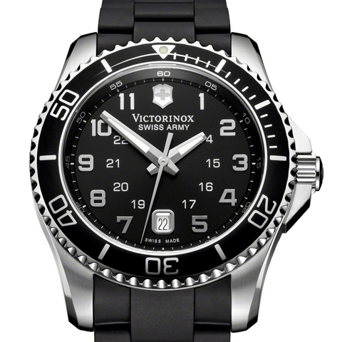 Victorinox Swiss Army Maverick GS Black Dial Rubber Watch Men's 241435